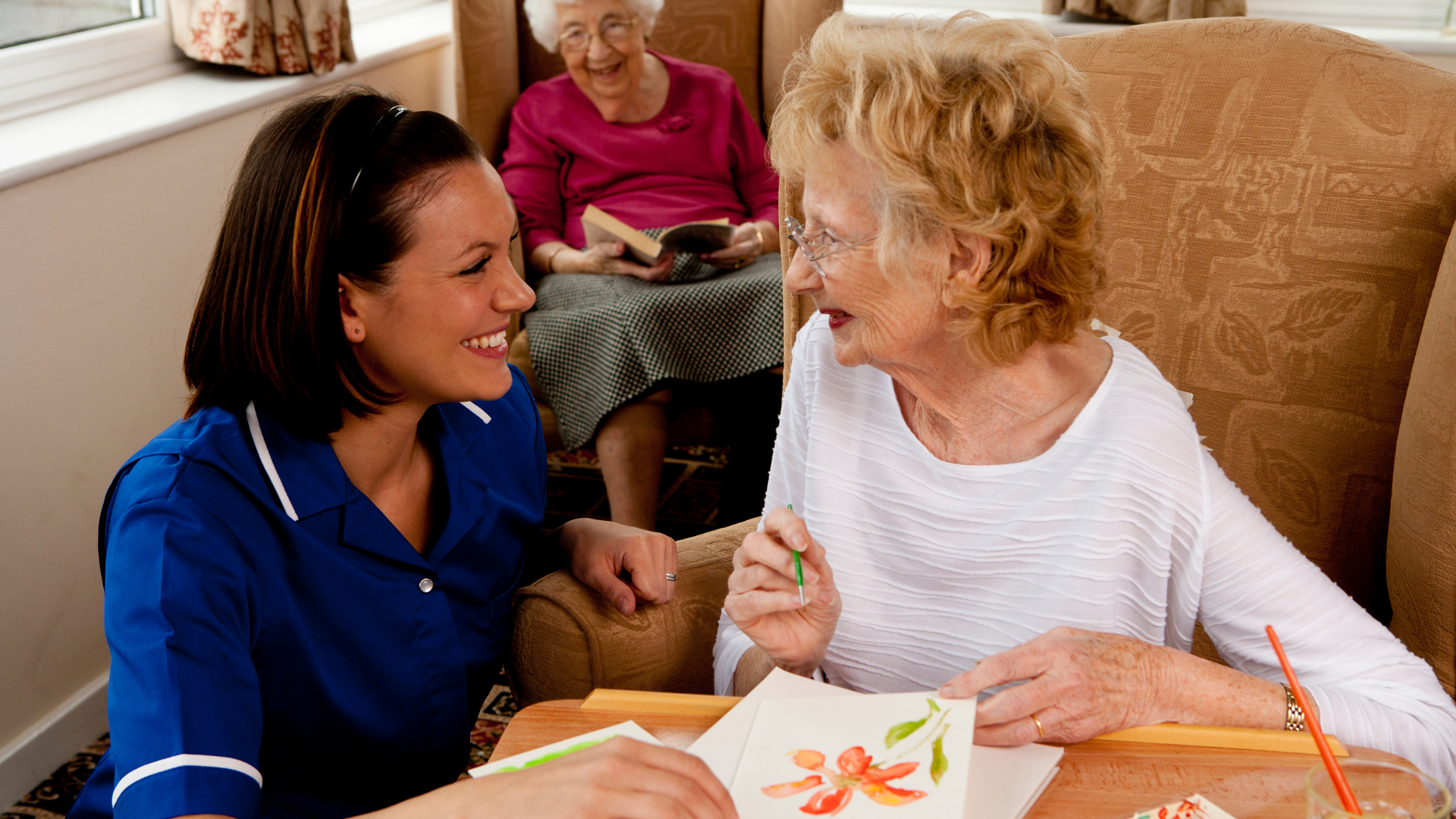 A home carer visiting an older gentleman